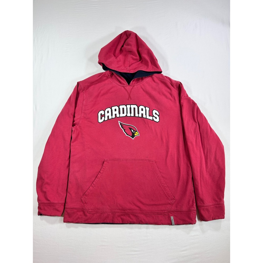 Reebok Arizona Cardinals Hoodie Mens Red Graphic Pullover Sweatshirt NFL